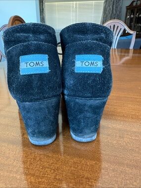 TOMS Black Suede Ankle Boots